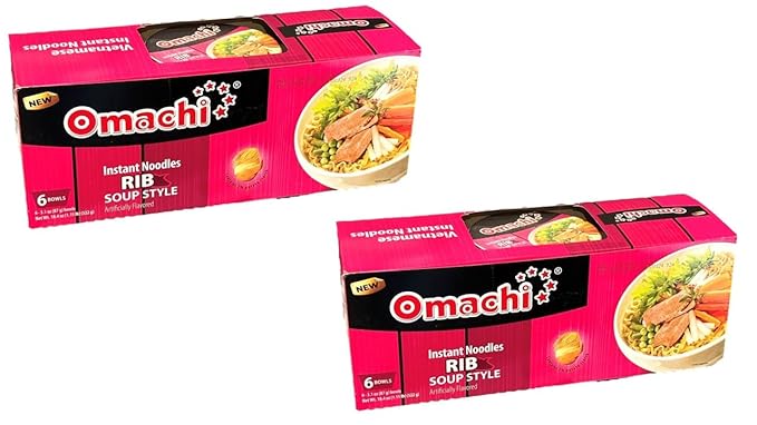 Asia Style Instant Noodles (2 CASE SET OMACHI RIB SOUP POTATO NOODLES)