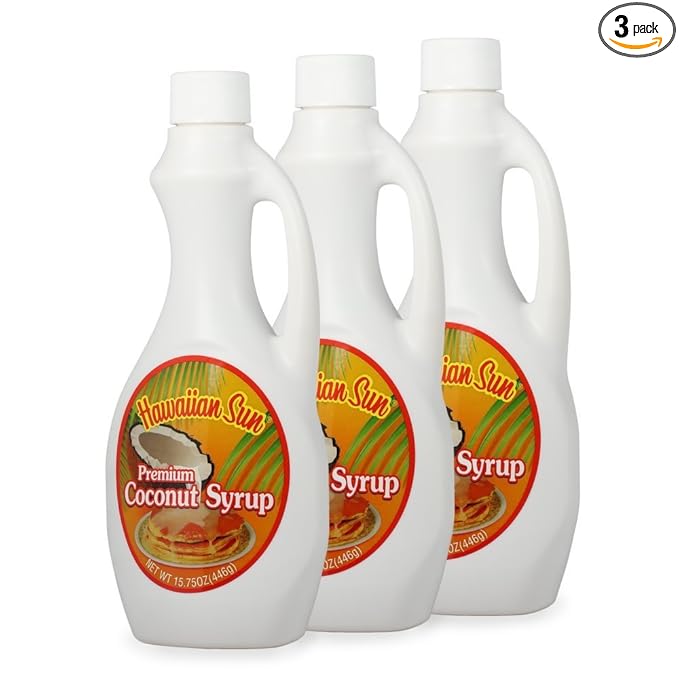 3 Pack of Premium Hawaiian Coconut Syrup