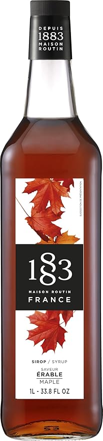 1883 Maple Syrup for Drinks Made in France 1 Liter Glass Bottle