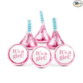 50ct Pink It's a Girl Candy Chocolate Kisses for Baby Shower Party Favors (50 Pcs)