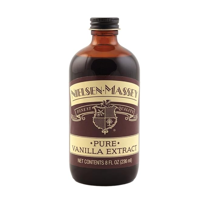 Nielsen-Massey Pure Vanilla Extract for Baking and Cooking 8 Ounce Bottle (Pack of 2)