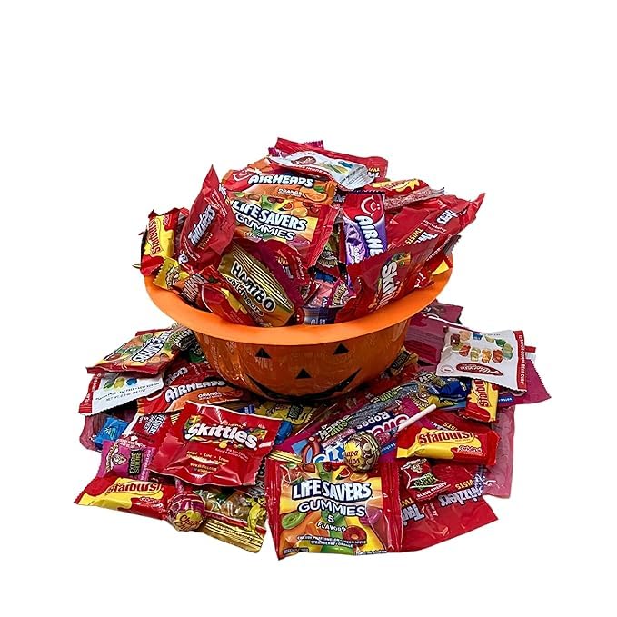 ASSORTED VARIETY BULK CANDY MIX 5.5 LB of Assorted Individually Wrapped Candy Mix Skittles Starburst Haribo Jolly Ranchers and More for Pinata Filler Kids Parties and Office Candy