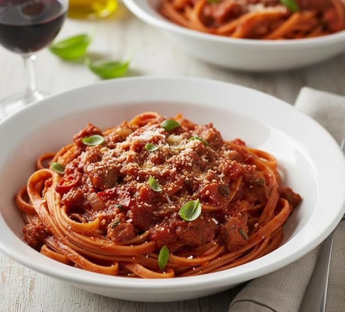 ANTICHI PODERI TOSCANI Handmade Flavored Pasta Red Chili Linguine 8.8oz | Imported from Italy Pack of 2
