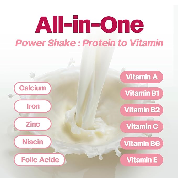 Korean Protein Shake Meal Replacement Matcha Flavor High Protein Low Sugar Protein Powder Convenient Single-Serve Packs7 Packs (1.59oz x 7 Packs)