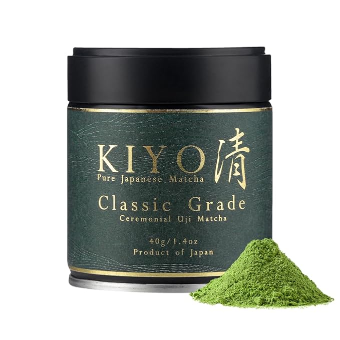 Kiyo Matcha Classic Grade Hatsumukashi Ceremonial Uji Matcha - Pure Japanese First Harvest Ceremonial Grade Matcha Green Tea Powder from Uji Japan (40g/1.41oz)