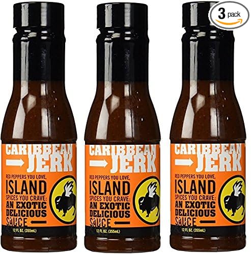 Buffalo Wild Wings Barbecue Sauces Spices Seasonings and Rubs For: Meat Ribs Rib Chicken Pork Steak Wings Turkey Barbecue Smoker Crock-Pot Oven (Caribbean Jerk (3) Pack)
