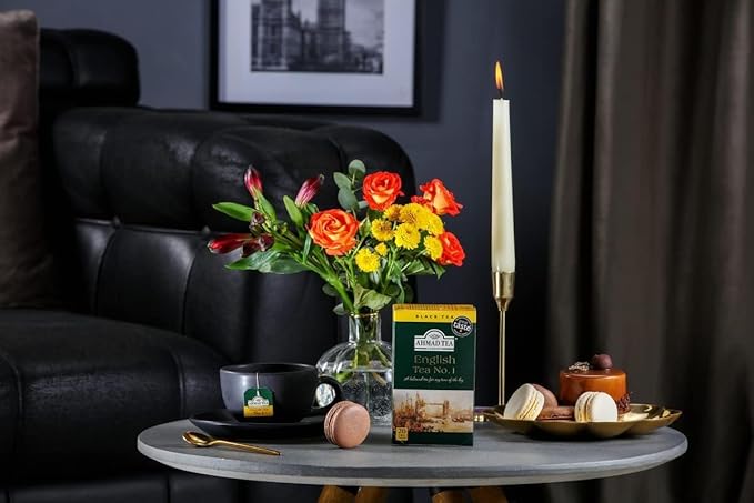 Ahmad Black Tea Classic Variety Pack with English Breakfast English Tea No.1 Darjeeling Ceylon Earl Grey &amp Cardamom Tea 20 Bags Each (Pack of 6)