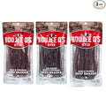 Boujee Q’s Beef Stix - 100% Soft Beef Snack Sticks w - Smoked Jerky-Style Protein Snack - Gluten-Free Low Carb No Sugar Keto Friendly - Made in USA - 3 Pack Garlic Pepper Cheddar and Jalapeno Che