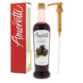 AMORETTI - Blackberry Beverage Infusion 94 Servings Per Bottle (750 ml) - Drink Mix &amp Water Enhancer with Pump for Flavoring Cocktails Waters Teas and other Beverages Preservative Free