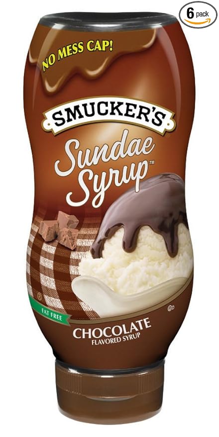 Smucker's Sundae Syrup Chocolate Flavored Syrup 20-Ounce (Pack of 6)