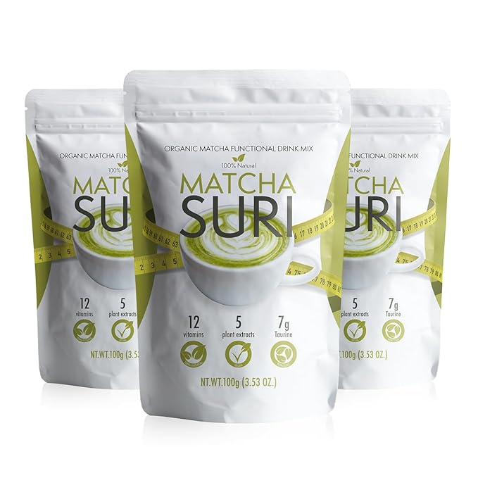 Matcha Suri | Matcha Green Tea Drink Mix | 3.53 oz | 3 Pack 3.54 Ounce (Pack of 1)