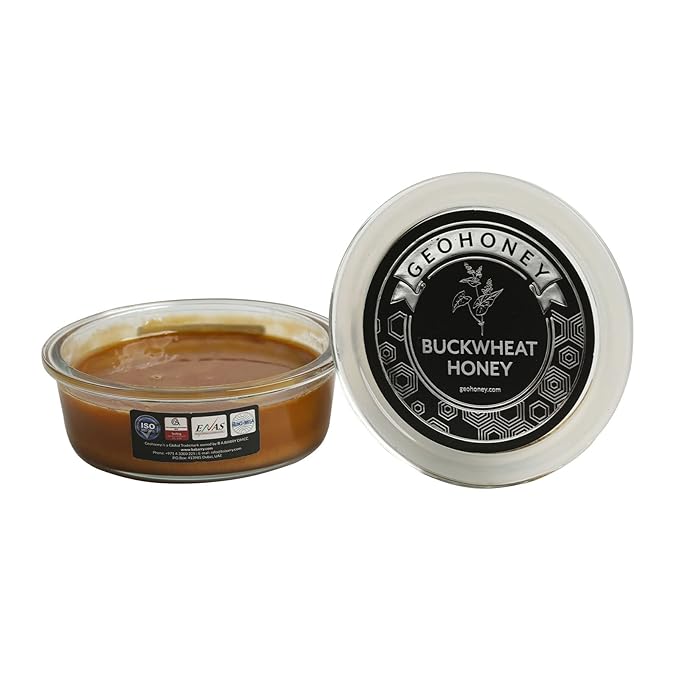 Geohoney Premium Buckwheat Honey Dark Brown Color 450 Gram
