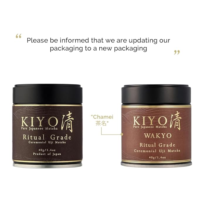 Kiyo Matcha Ritual Grade Wakyo Ceremonial Uji Matcha - Pure Japanese First Harvest Ceremonial Grade Matcha Green Tea Powder from Uji Japan (40g/1.41oz)