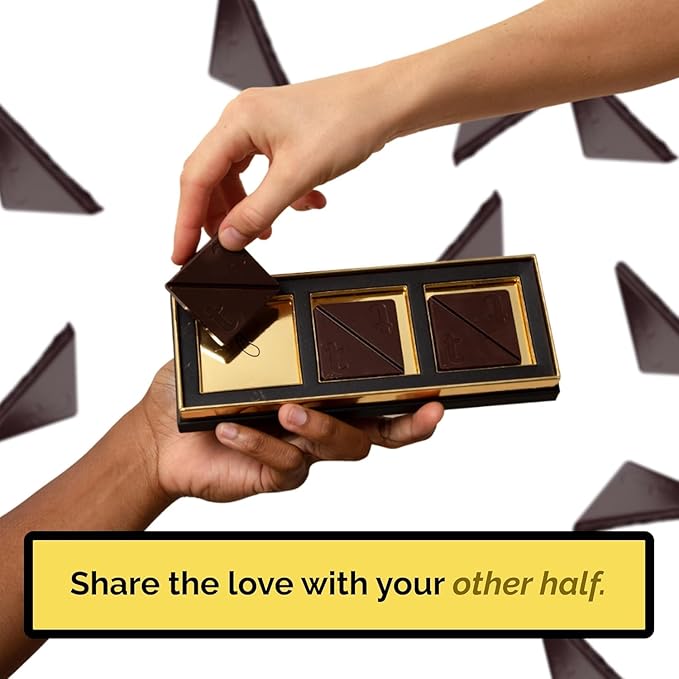 Tabs Dark Chocolate Squares (1 Box) - 60% Cocoa with Epimedium and Maca Root - Vegetarian and Gluten-Free