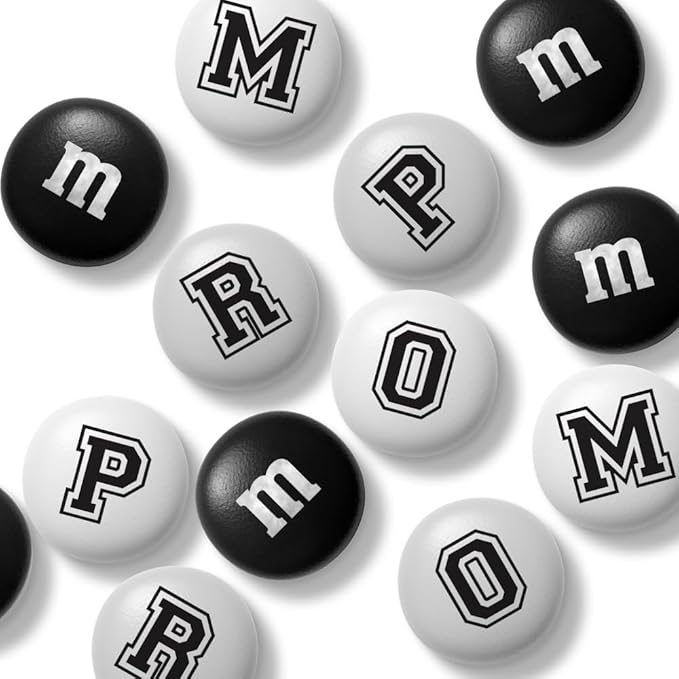 M&ampM’S WORLD Prom Milk Chocolate Candies 2 Pounds of Candy Printed with the letters P R O and M Perfect for Unique Promposal Prom Decorations and Prom Party