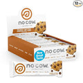 No Cow Vegan Protein Bars Upgraded Peanut Butter Chocolate Chip | 20g Plant Based Protein Gluten Free Dairy Free Soy Free Keto Friendly Low Sugar High Fiber Snack Bars | Pack of 12