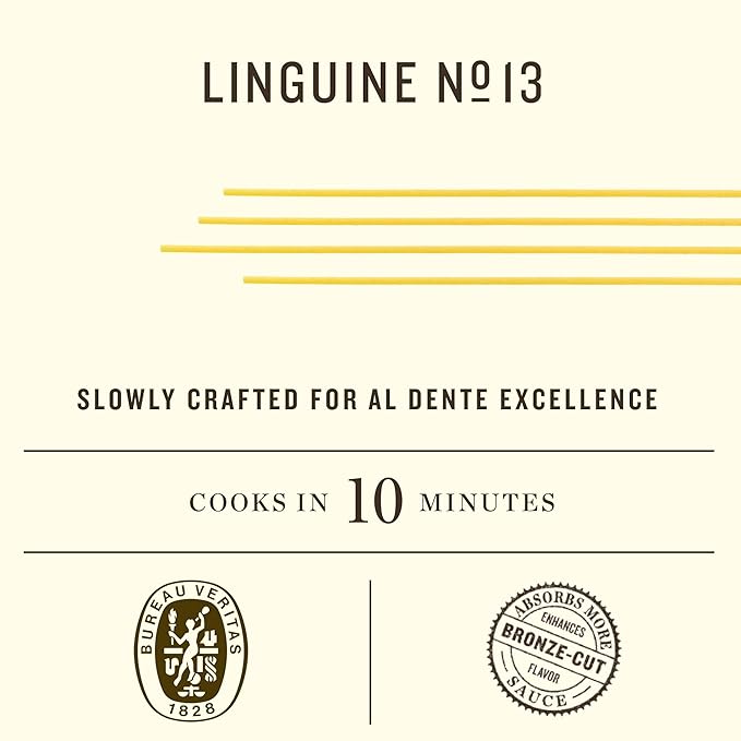 Rummo Linguine Pasta N.13 - Linguine Pasta Noodles Dry Pasta Long Linguine Noodles Durum Wheat Pasta Imported from Italy - 16 Ounce (Pack of 5)
