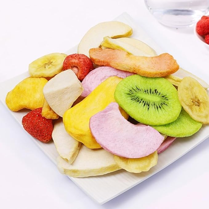 Freeze Dried Fruit Mix 100g*3 bags Strawberry &amp Mango with Assorted Vegetables Crisps Healthy Snack No Added Sugar &amp Preservatives Gluten-Free Vegan Snack
