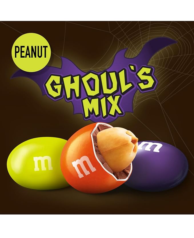 MnMS Chocolate Candy | (62 - OZ Jar Ghouls Mix Halloween Peanut Chocolate)