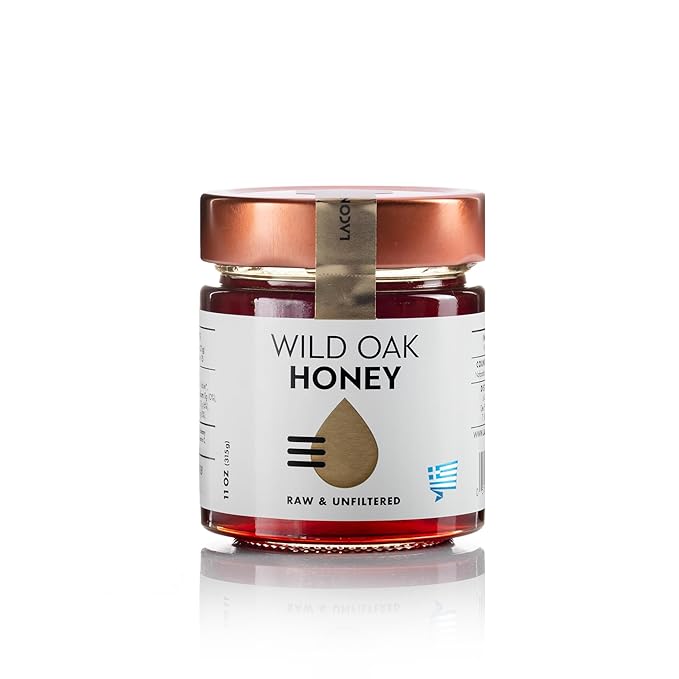 Laconic Foods | Wild Oak Honey | Raw Greek Forest Honey | Rare Honeydew | Woman-Owned NON-GMO | 315g