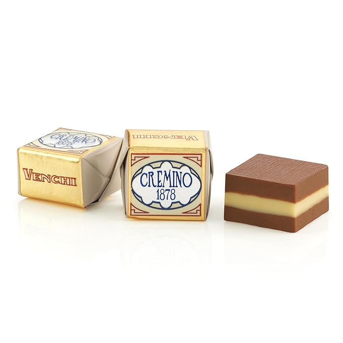 Venchi - Classic Cremino Chocolates Gianduia and White Chocolate Flavor Chocolate Candy Bulk Gluten-Free 2.2 lb Bag