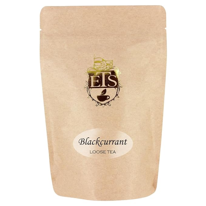Blackcurrant Naturally Flavored Black Tea | Loose Leaf Tea Pouches - 16oz | Sri Lankan Black Tea with Currant Notes | Medium Caffeine | Kosher Vegan Friendly | Great for Iced Tea | Fruit Infused