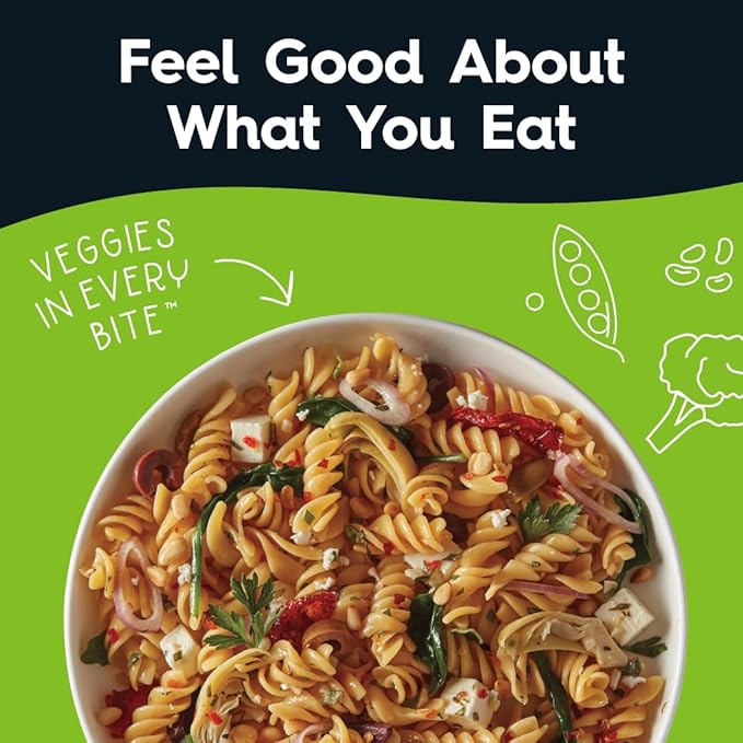 Veggiecraft Farms Rotini Pasta - NEW IMPROVED RECIPE - Protein Pasta Lentil Pasta w/Cauliflower &amp Peas High Protein Noodles Low-Carb Non-GMO Vegan Gluten Free - 8 oz (8 Ounce (Pack of 3)