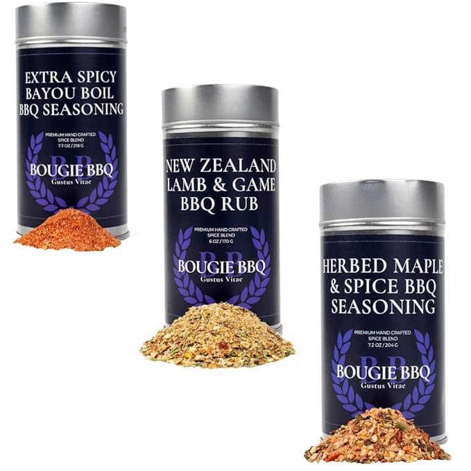 Back-to-School After-School Grill &amp Chill Spice Set – Lamb Game Bayou Boil &amp Maple BBQ Seasonings