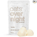 Oats Overnight Vanilla - Overnight Oats with 20g Whey Protein High Fiber Breakfast Protein Shake - Gluten Free Oatmeal Non GMO High Protein Oatmeal (2.8 oz per Meal) (24 Pack)