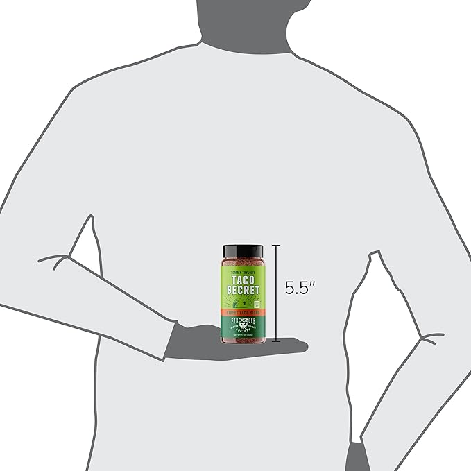 Fire &amp Smoke Society Taco Secret Taco Seasoning Mix | XL Bottles | Fajita Seasoning Mix Carnitas Meat Mexican Spice Blend | 9.2 oz (2-Pack)