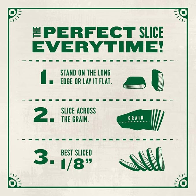 Made by True Garlic &amp Herb Biltong Slab - Grass-Fed Beef Whole Jerky Slab (8 oz Pack of 1) - High-Protein Keto Snack Natural Antibiotic-Free &amp Gluten-Free - Uncut Beef Jerky with Bold Garli