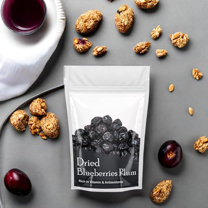 Generic Premium Dried Blueberries Imported Berries - Healthy Snack Whole BlueberriesRich in Calcium and Vitamin K | Vegan Non-GMO &amp No Preservatives -250 gm