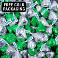 Green and Silver Hershey's Kisses 25lb (Free Cold Packaging)