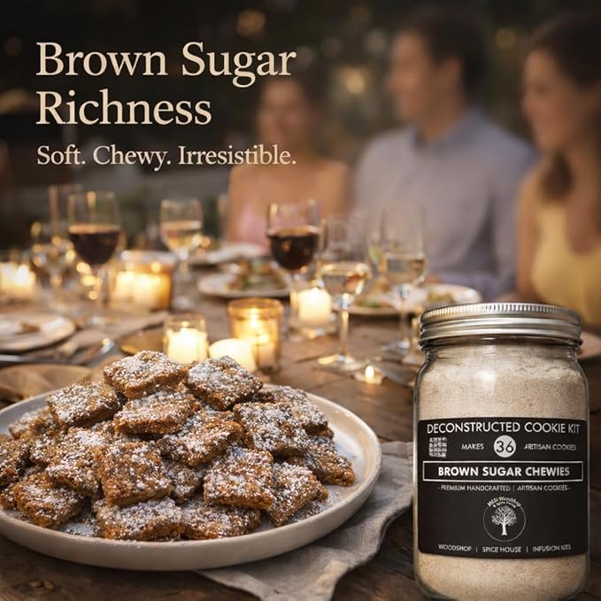 Brown Sugar Chewies Deconstructed Cookie Kit | Baking Mix Makes 36 Artisan Cookies | A Sweet Brown Sugar Dessert Indulgence In Every Bite