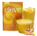 Clevr Turmeric Powder Golden Milk Instant Latte Mix Superfood Powder with Oat Milk Lions Mane Reishi Mushroom Organic Spices Coconut Cream Ashwagandha Serve Hot or Iced (14 Lattes)