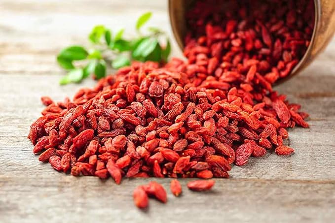 Generic Dried Goji Berries Non-GMO AdditivePreservative-Free &amp Unsweetened Rich in Antioxidants &amp VitaminsEnjoy Plain Use in Baked Goodies Cereal Smoothies-200gm