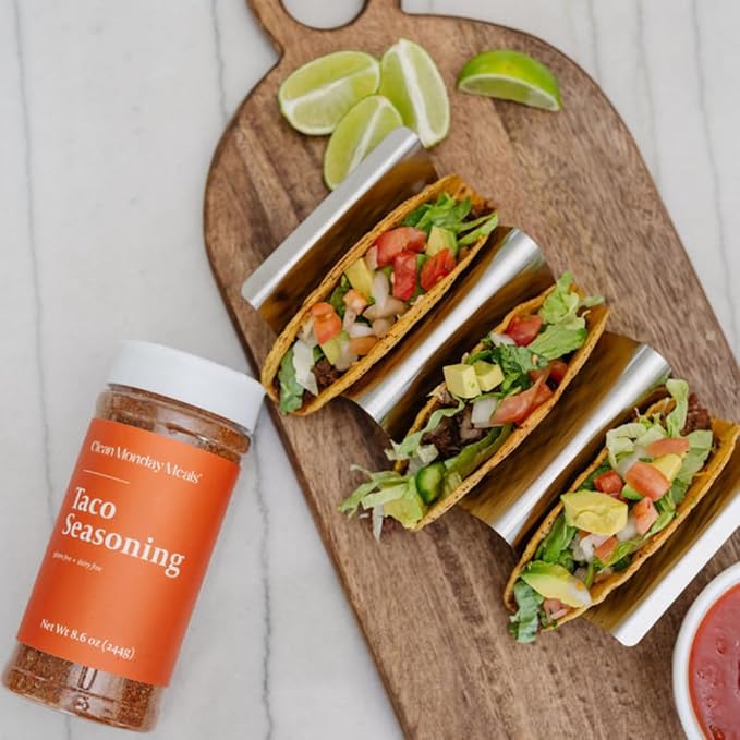 Clean Monday Meals Taco Seasoning Mix | Gluten Free Dairy Free Non-GMO Herb Blend for Pasta Roasts Sauces &amp Meal Prep | Mediterranean Herbs &amp Garlic | Clean Label Spice Mix