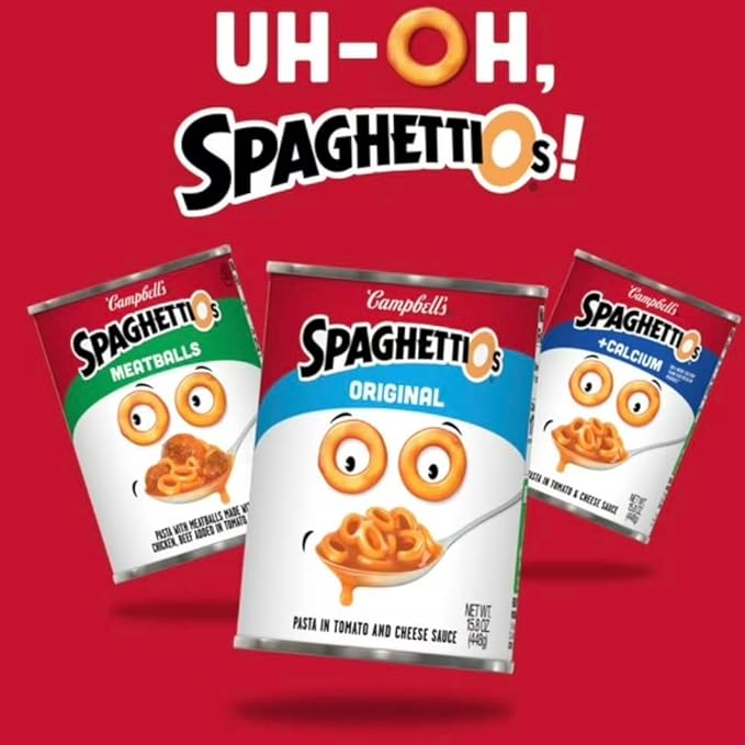 Campbell SpaghettiOs Canned Pasta with Meatballs 15.6 oz 12 Pack