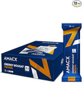 AMACX Energy Nougat Bar for Endurance Athletes – 12 x 37g – Healthy Snacks Fruit and Nut Bars – Sports Nutrition Power Bars – 2:1 Carbohydrates (32g) – Dairy- and Gluten-Free Snack Bars – Papaya