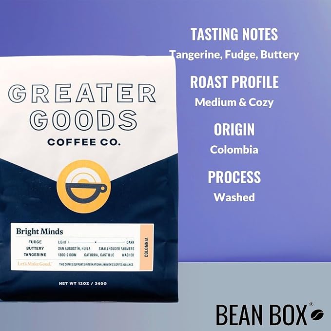 Bean Box Sampler - Roasted by Greater Goods Co. 3-Pack Freshly Ground Gourmet Coffee