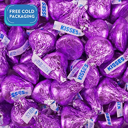 180 Pcs Purple Candy Hershey's Kisses Milk Chocolate (1.8 lbs)