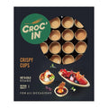 CROC'IN - Neutral Mini Tart Shells - Edible Appetizer Or Dessert Cups - Pastry Pans - Artisanal &amp Vegan Confection - 60 Pieces