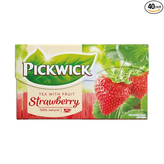 Pickwick Strawberry 20 Tea Bags Per Packages (Pack of 4)
