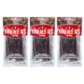 Boujee Q’s Beef Stix - Jalapeno &amp Cheddar - 100% Soft Beef Snack Sticks - Smoked Jerky-Style Protein Snack - Gluten-Free Low Carb No Sugar Keto Friendly - Made in USA - 3 Pack