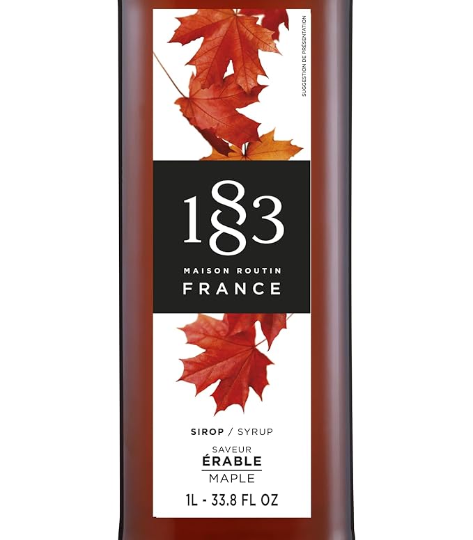 1883 Maple Syrup for Drinks Made in France 1 Liter Glass Bottle