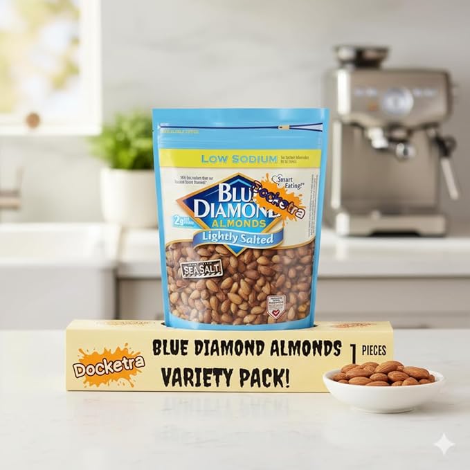 Blue-Diamond's Lightly Salted Whole Almonds Roasted Premium California Almonds Protein-Rich Healthy Snack Crunchy Nut Snack for On-the-Go | 40 oz Resealable Bag