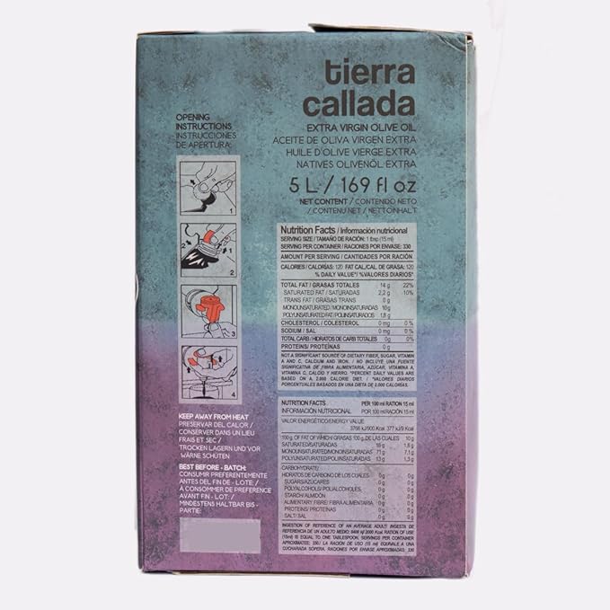 Tierra Callada Arbequina - Premium Spanish Extra Virgin Olive Oil - 169 fl oz
