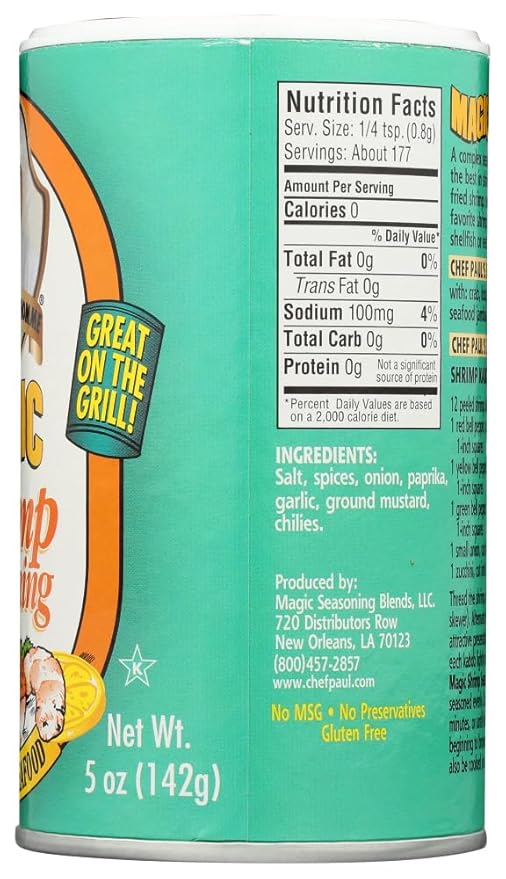 Chef Paul Seasoning Shrimp Blend 5.0 OZ(Pack of 12)