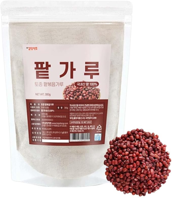 Roasted Korean Red Bean Powder – 100% Toasted Adzuki Beans from Korea Finely Ground No Additives Plant-Based Ingredient for Smoothies Desserts Cooking 볶은팥가루 (10.6 oz (300g) Roasted Red Bean)