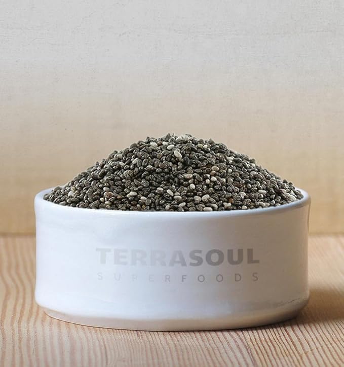 Terrasoul Superfoods Organic Black Chia Seeds 7.5 Pounds (Pack of 3) Bulk Size Non-GMO Vegan Gluten-Free